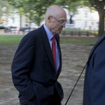 Hank Paulson arrives at the U.S. Court of Federal Claims in Washington, D.C. Photographer: Andrew Harrer/Bloomberg