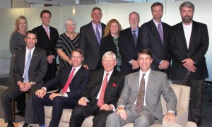 Hotchkiss Insurance Partners, Spring 2015. Front row L-R: Ken Hotchkiss, COO; Mike Hotchkiss, CEO; Doug Hotchkiss, Founder; Greg Hotchkiss, CFO