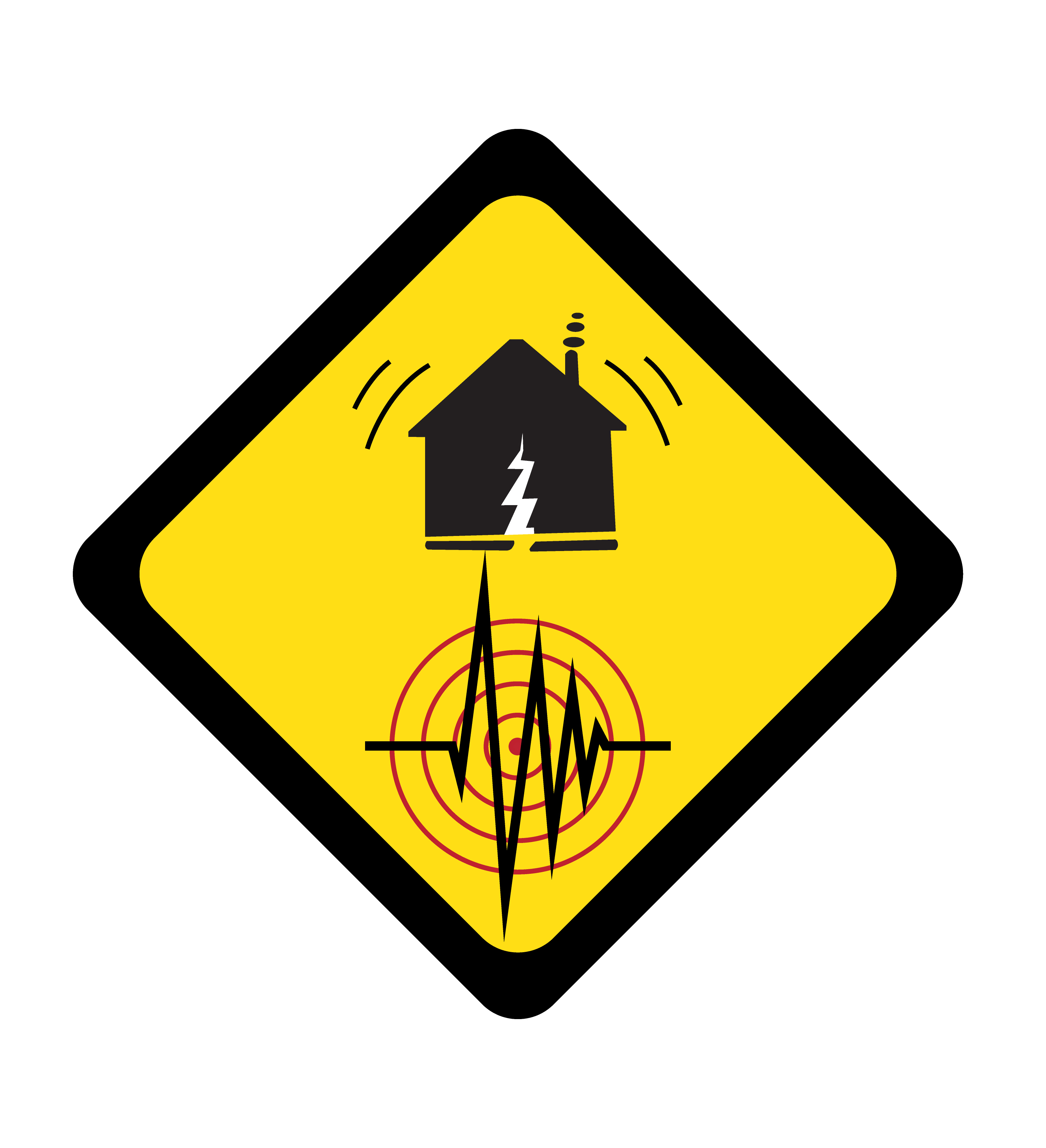 earthquake warning sign