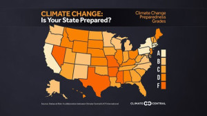 America's Preparedness Report Card - This report card explores the preparedness actions that each of the 50 states are taking in relation to their current and future changes in climate threats. Sources: ICF, Climate Central, States at Risk Project.