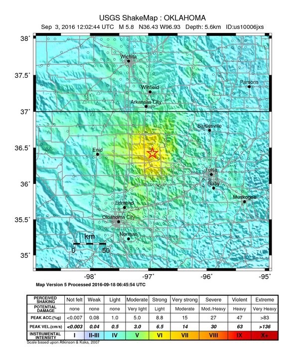 Oklahoma Earthquakes The Emerging Risk from Induced Seismicity