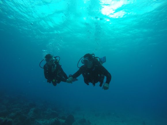 Getting couples reconnected is the main mission of Operation Healing Forces. One activity the couples may do together is Scuba diving.