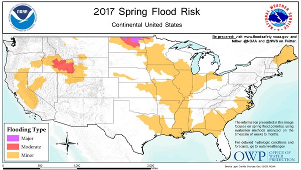 NOAA: North Dakota at Highest Risk for Spring Flooding