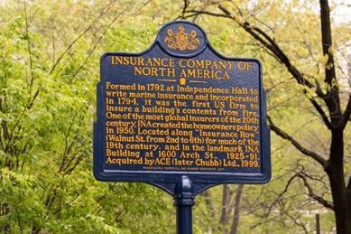 chubb marker historical insurance america north company oldest receives subsidiary pennsylvania active source