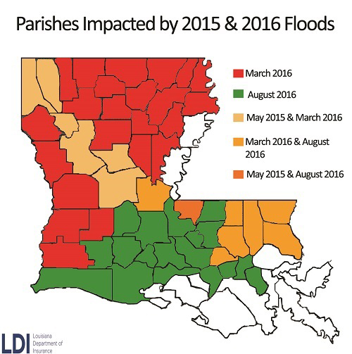 90 of Louisiana Parishes Declared Disaster Areas in Last 18 Months