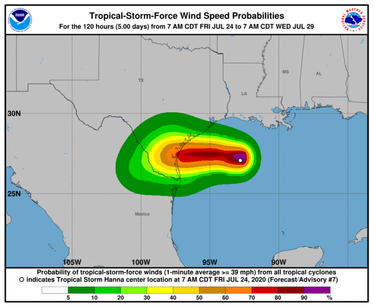 Update Tropical Storm Hanna Headed Toward South Texas