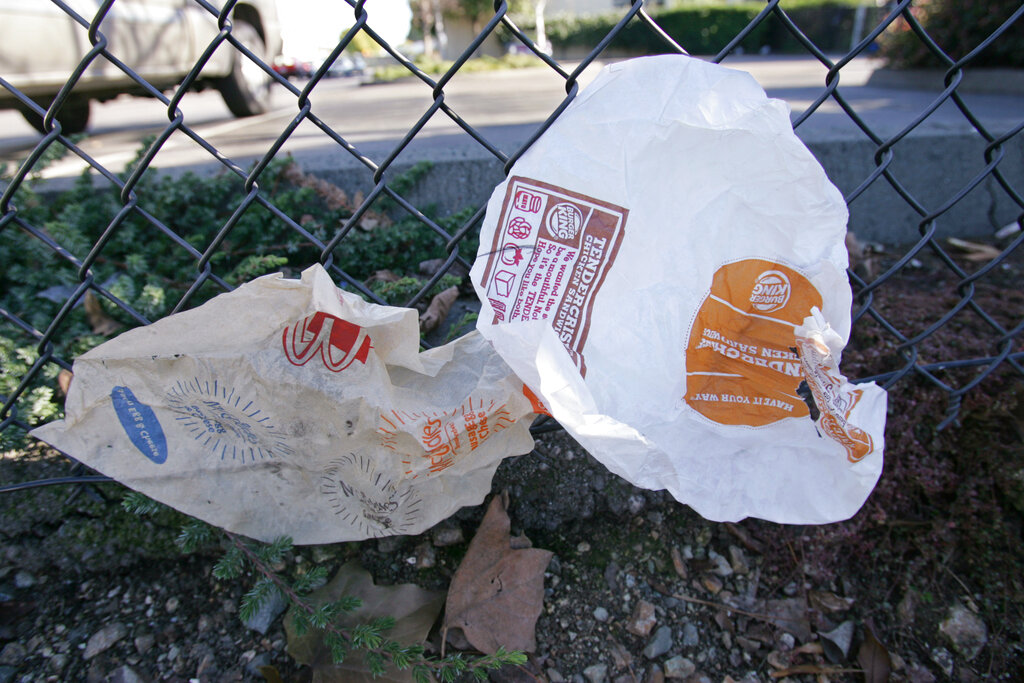 Dangerous chemicals found in fast-food wrappers