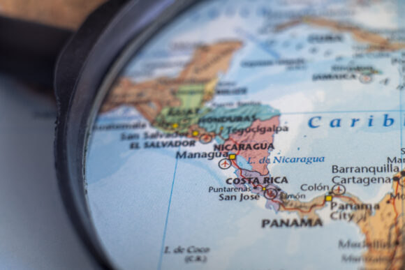 Costa Rica On World Map 445274753 Bigstock 580x387 