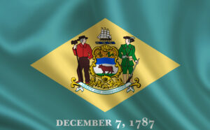 Flag of the state Delaware. A series of "flags of the United Sta