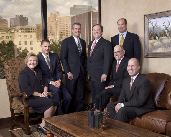 Higginbotham board of directors (left to right): Mary Russell, Chris Rooker, Michael Parks, Rusty Reid, Jim Hubbard, Morgan Woodruff and Jim Krause